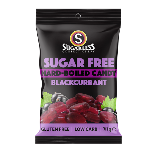 Sugarless Candy Blackcurrant 70 g
