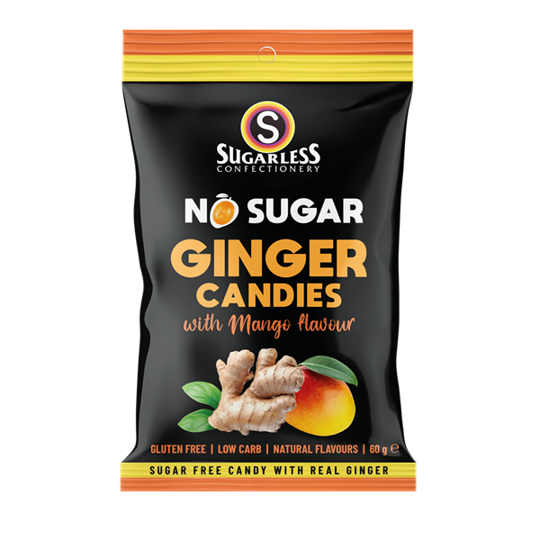 Sugarless Ginger With Mango Candy (60 g)