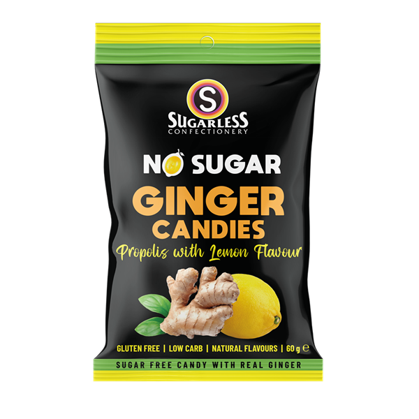Sugarless Candy Ginger With Lemon (60 g)
