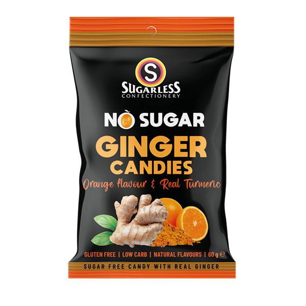 Sugarless Ginger With Orange Candy 60g