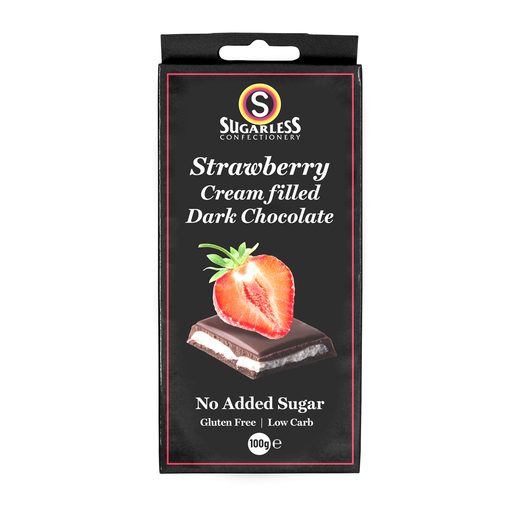 Sugarlessdark Chocolate With Strawberry 100 g