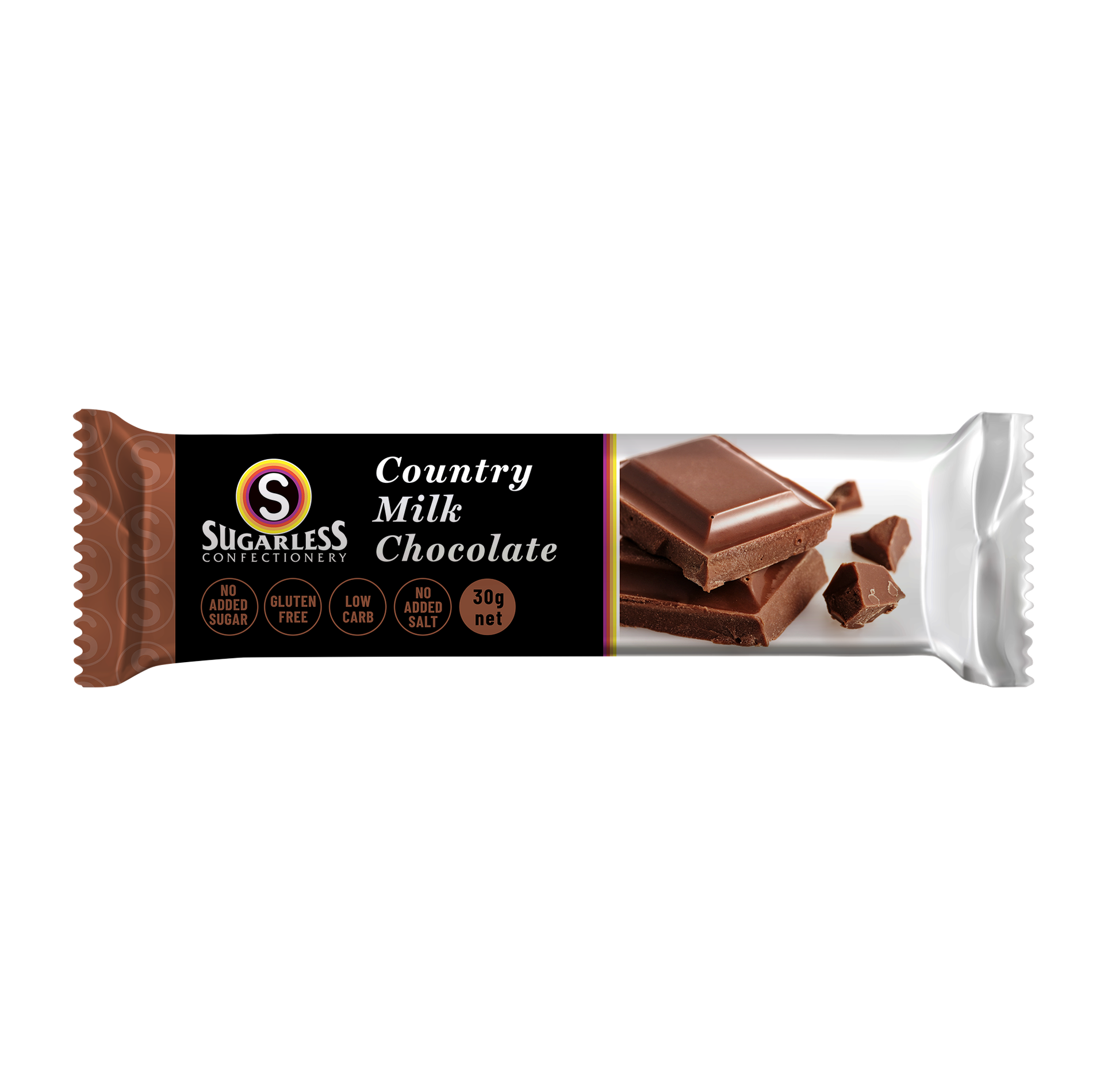 Sugarless milk chocolate  30 gr