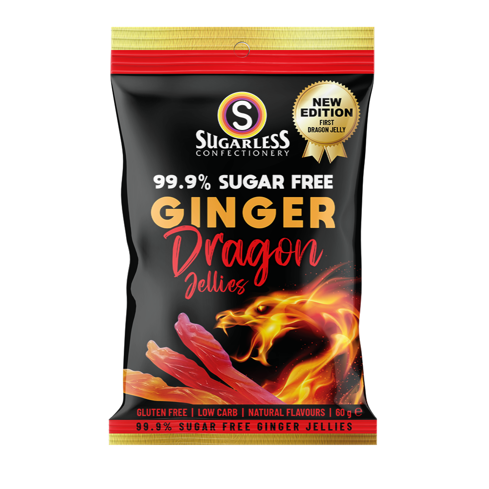 Sugarless ginger candies with Dragon 60 gr