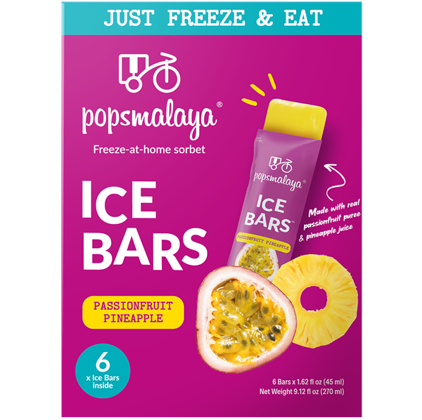 POPSMALAYA ICE BARS PASSIONFRUIT PINEAPPLE (6 tubes x 45ml)