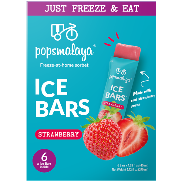 POPSMALAYA ICE BARS STRAWBERRY (6 tubes x 45ml)