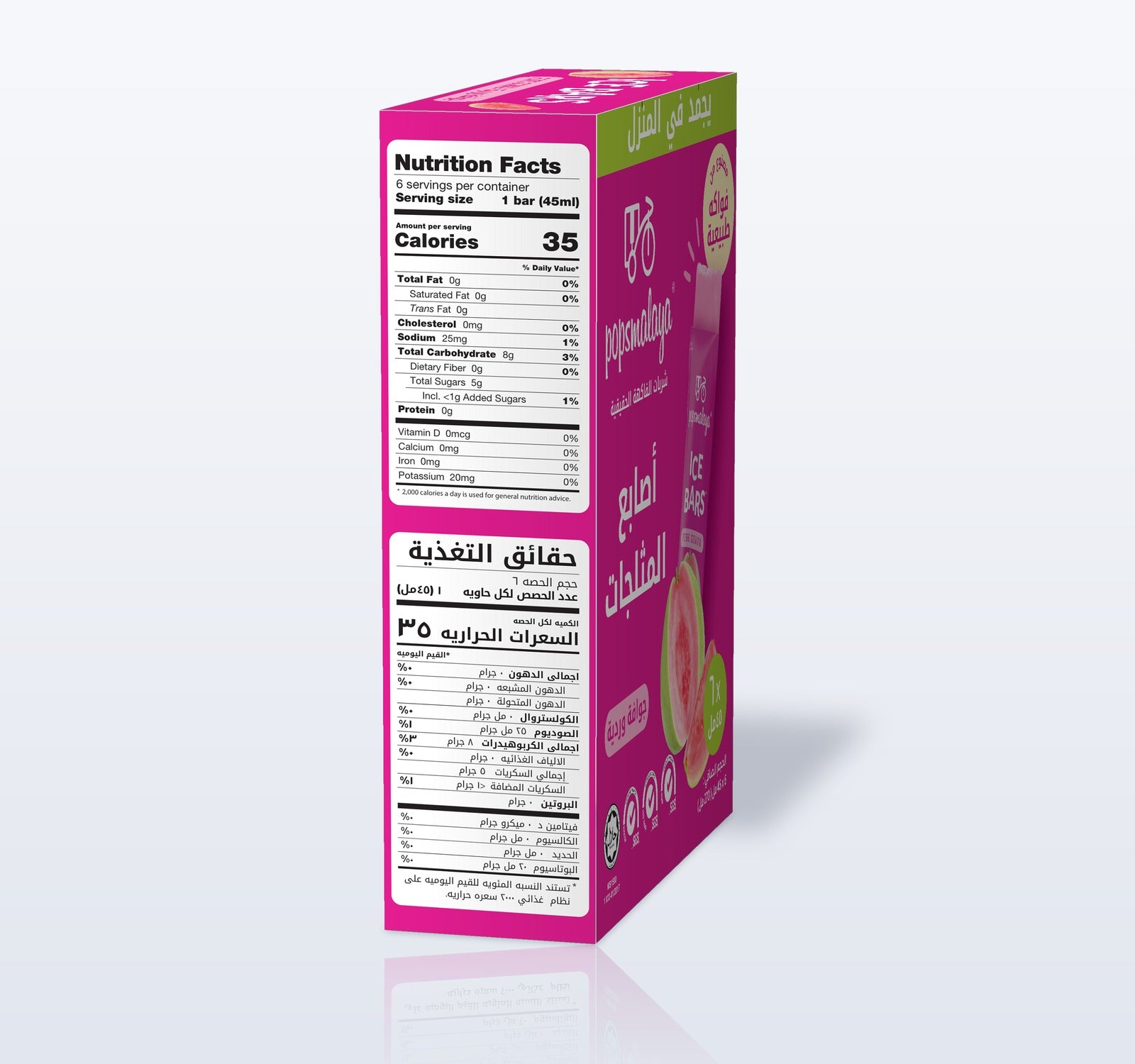 Nutrition Facts — حقائق التغذية (Pink Guava)