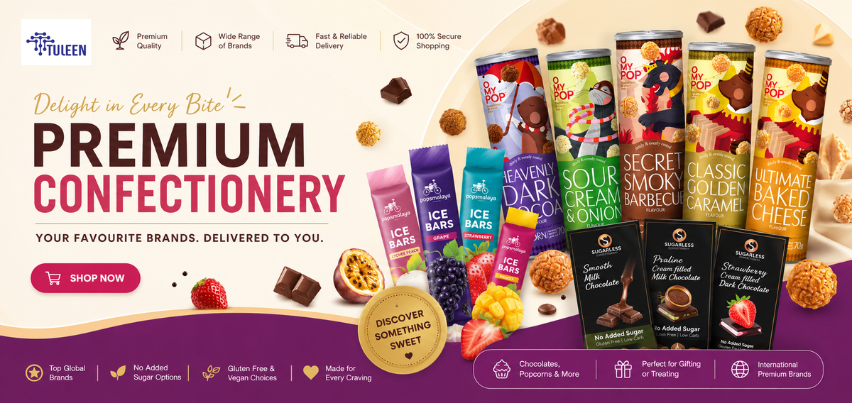 Tuleen premium confectionery banner