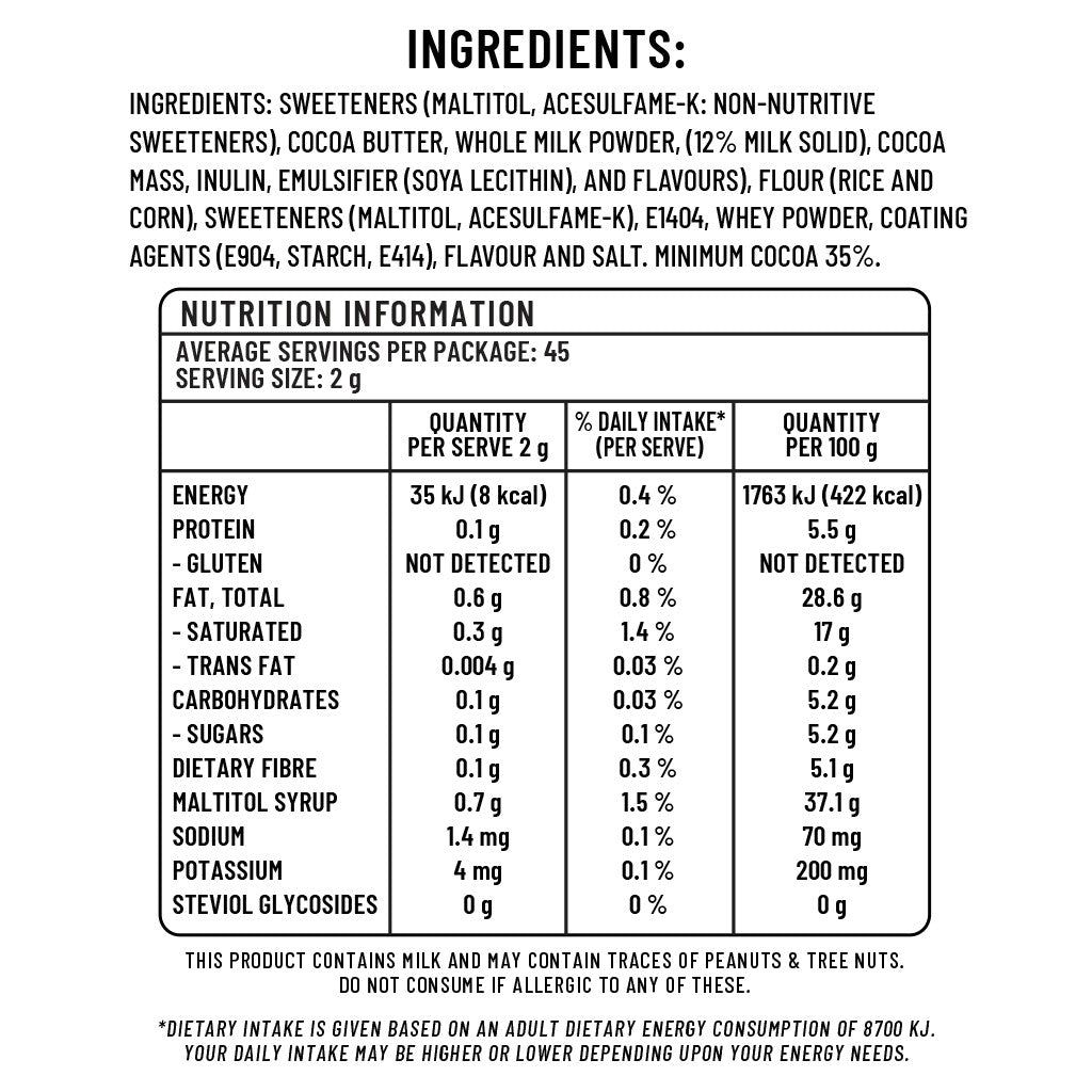 Nutrition Facts — حقائق التغذية
